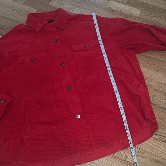 ZARA Corduroy Oversized Shacket Size Medium - Picture 11 of 13